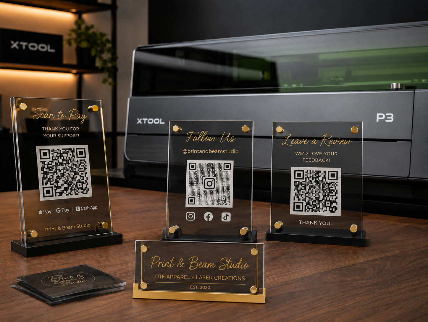Acrylic QR Code Signs