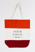Custom DTF Color Block Tote Bag