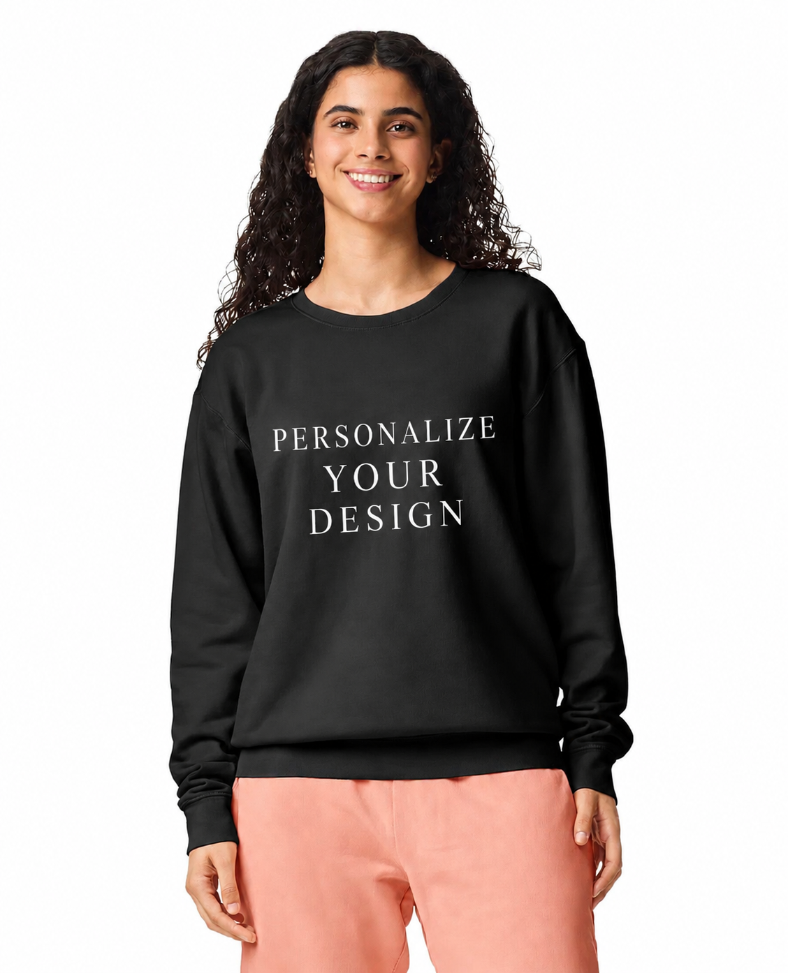 Custom Comfort Colors 1466 Lightweight DTF Crewneck Sweatshirt