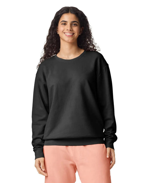 Comfort Colors 1466 lightweight crewneck sweatshirt in Black