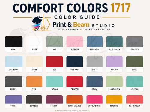 Custom Comfort Colors 1717, DTF Printed Logo Shirt