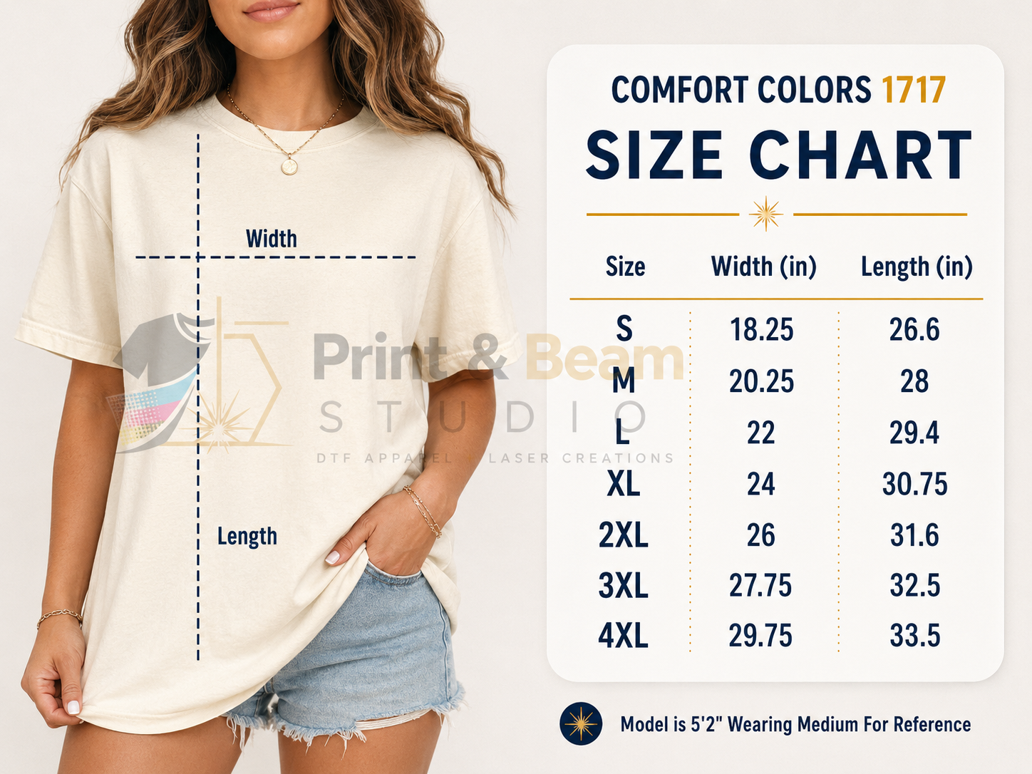 Custom Comfort Colors 1717, DTF Printed Logo Shirt