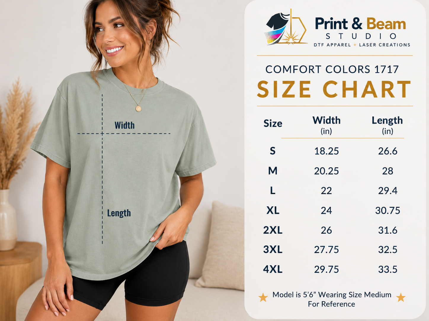 Custom Comfort Colors 1717, DTF Printed Logo Shirt