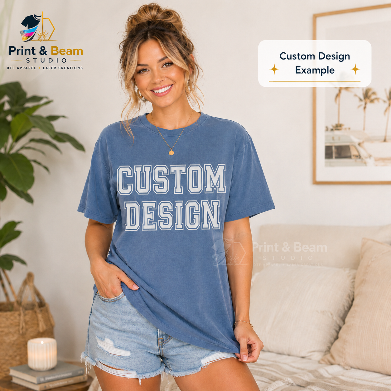 Custom Comfort Colors 1717, DTF Printed Logo Shirt