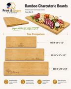 Custom Engraved Bamboo Charcuterie and Cutting Board