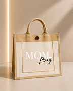 Custom DTF Jute Pocket Tote Bag