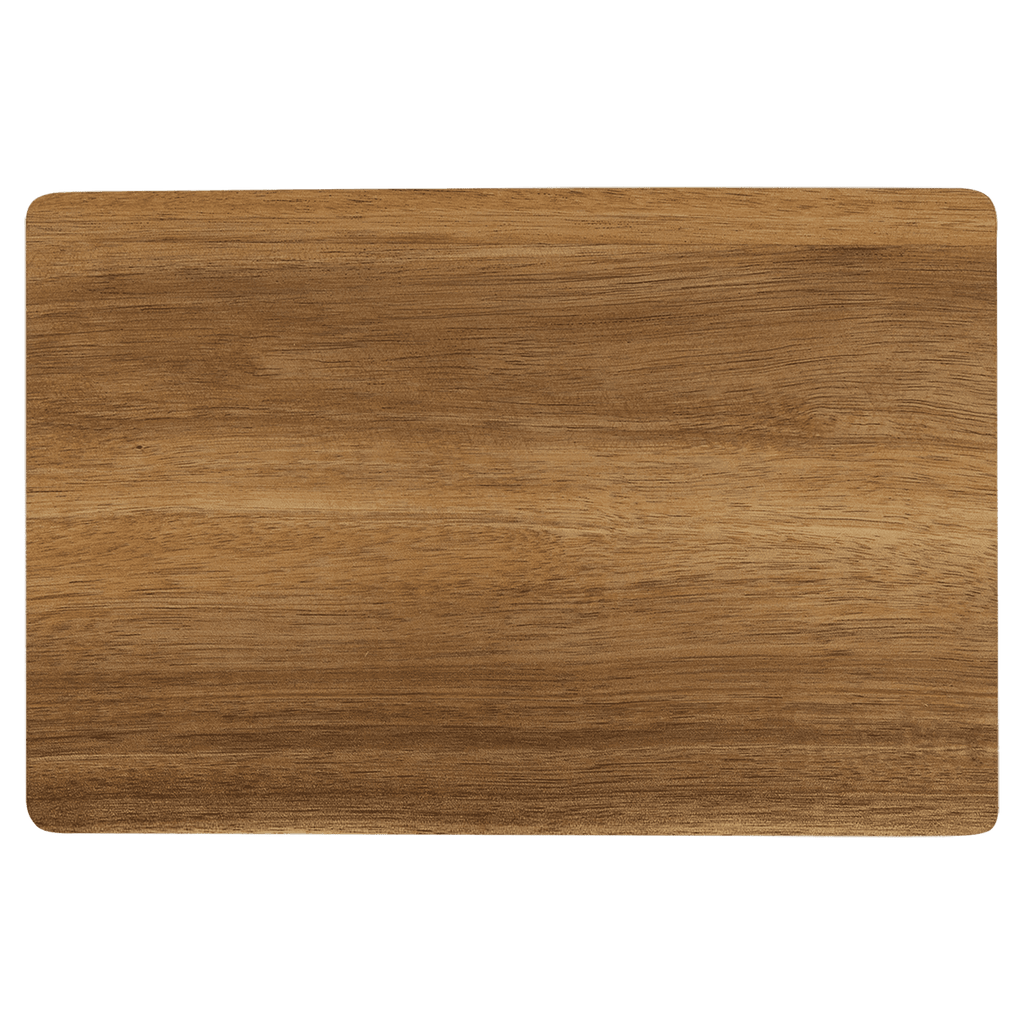 Custom Engraved Acacia Cutting Board with Drip Ring and Corner Hole