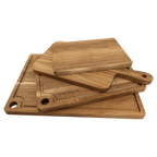 Custom Engraved Acacia Cutting Board with Drip Ring and Corner Hole