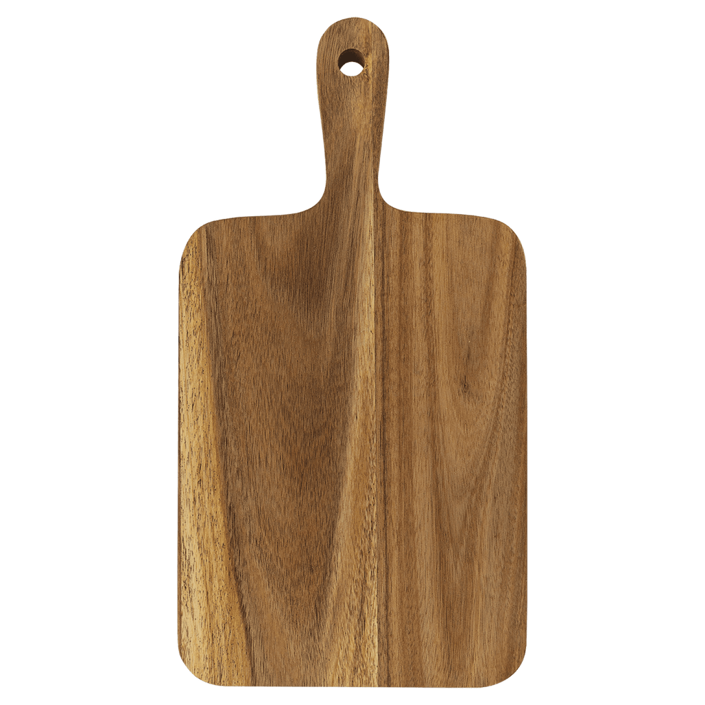 Custom Engraved Acacia Cutting Board with Drip Ring and Corner Hole