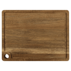 Custom Engraved Acacia Cutting Board with Drip Ring and Corner Hole