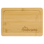 Custom Engraved Bamboo Cutting Board with Drip Ring