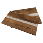 Custom Engraved Acacia Pearl Resin Serving Board