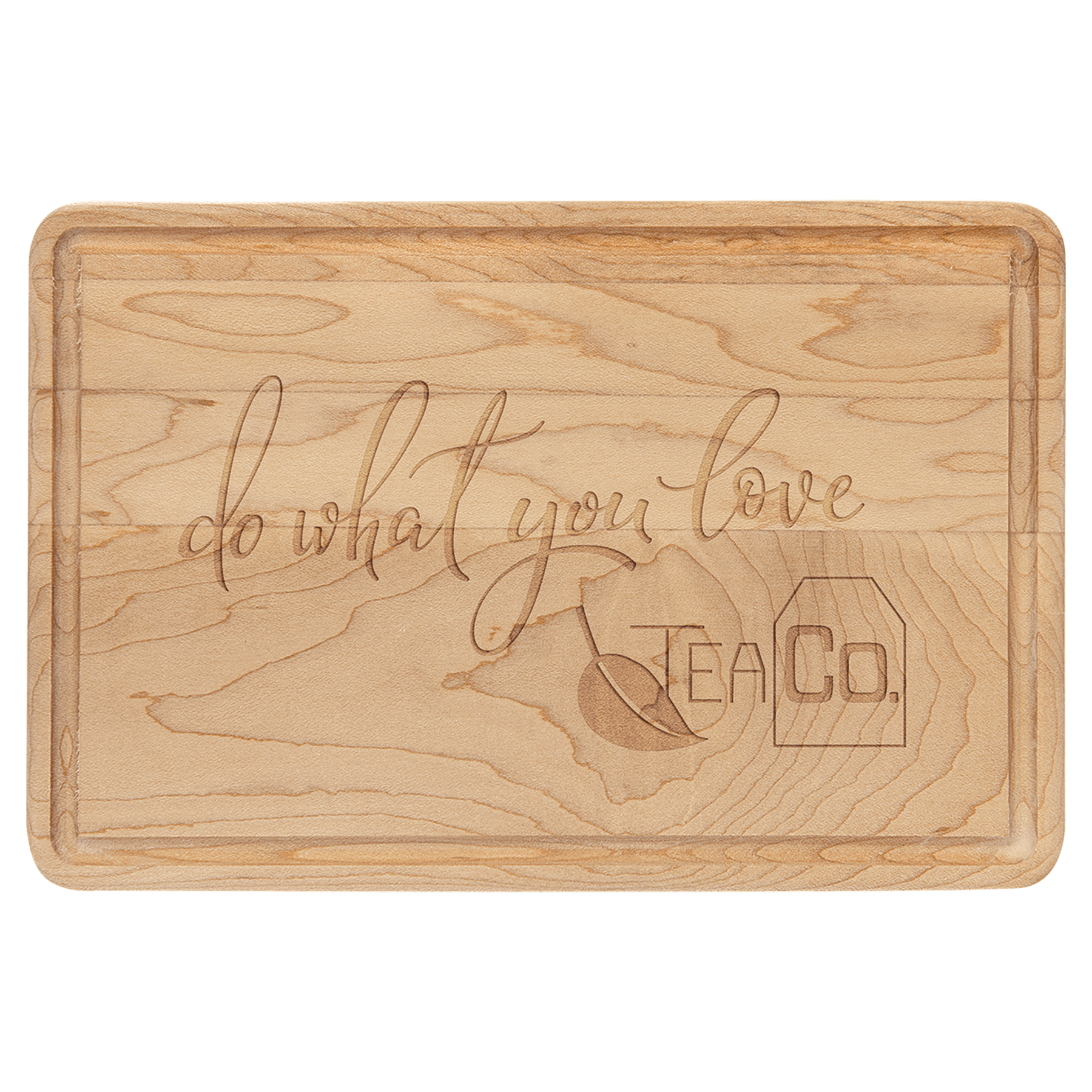 Custom Engraved Maple Cutting Board with Drip Ring