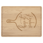 Custom Engraved Maple Cutting Board with Drip Ring