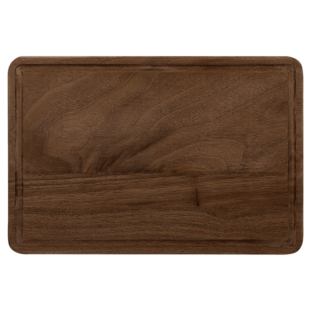 Custom Engraved Walnut Cutting Board with Drip Ring