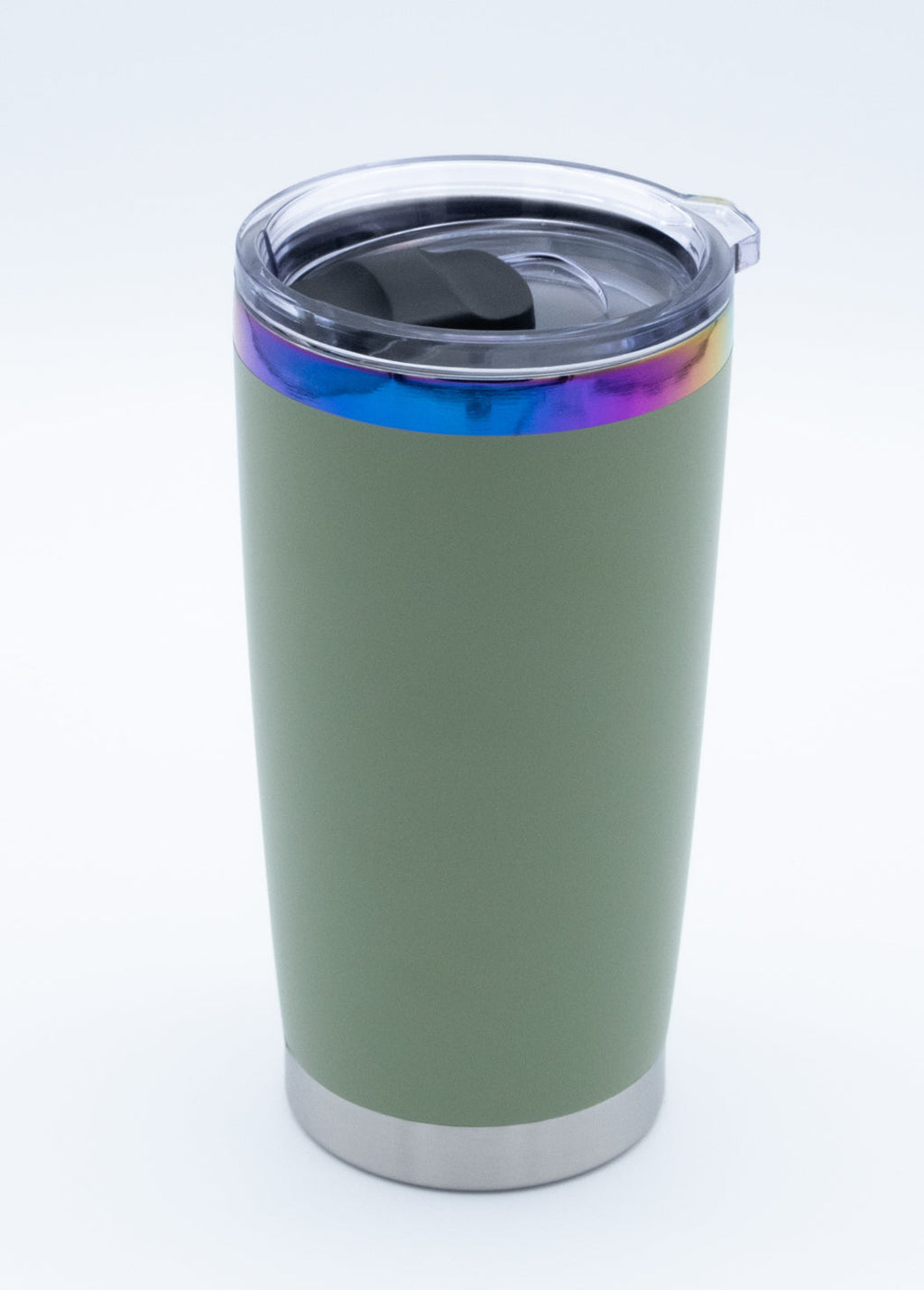 Electroplated Ring 20 oz coffee tumbler in Sage Green
